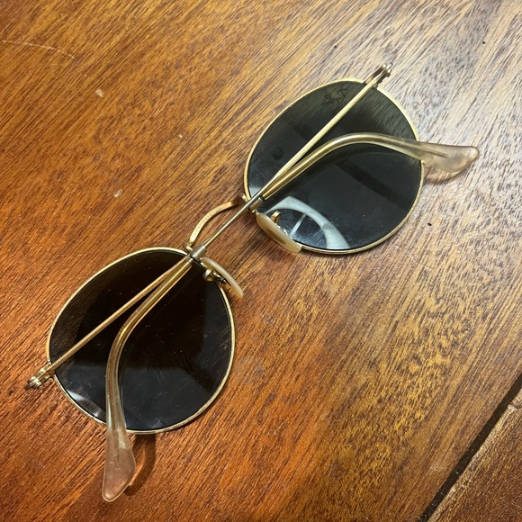 Ray-Ban Gold Frame with Dark Green Lenses Round Sunglasses Ray-Ban Arista Sunglasses main image 3